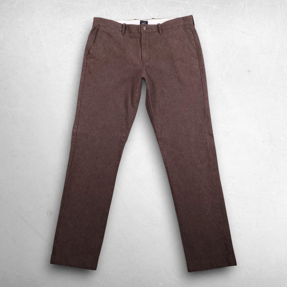 J. Crew 770 Straight Chino Pants Men 33x32 Brown Stretch Classic Casual Ivy